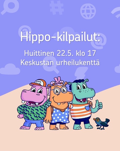 Hippo-kilpailut Keskusurheilukentällä torstaina 22.5.!