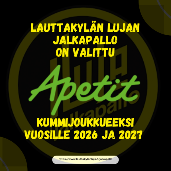 Jalkapallo on seuraavat kaksi vuotta Apetit kummijoukkue