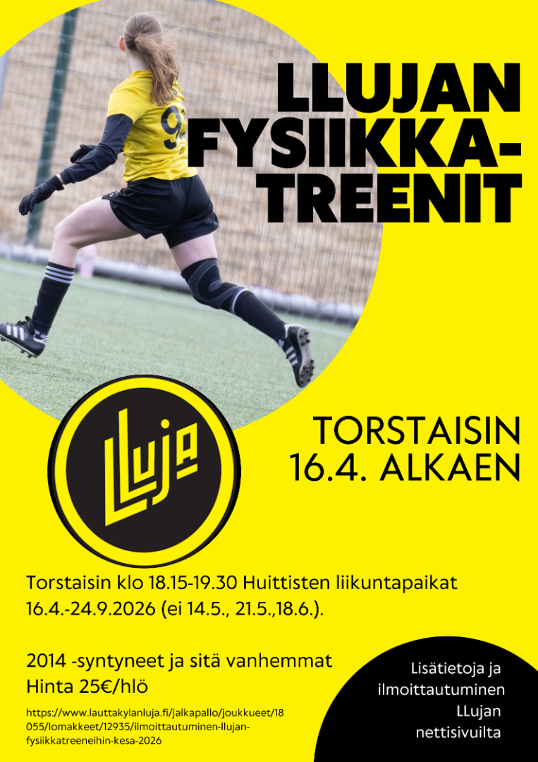 Fysiikkatreenit alkaa 16.4.