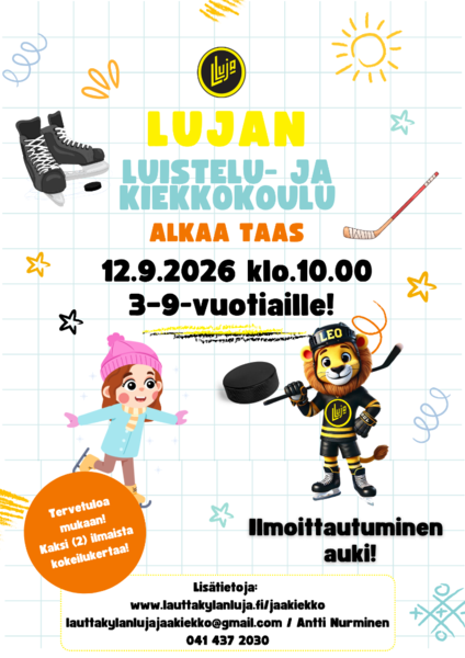 Luistelu- ja kiekkokoulu 2026-2027
