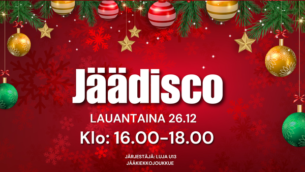 Jäädisco 26.12.2026 klo:16.00-18.00 