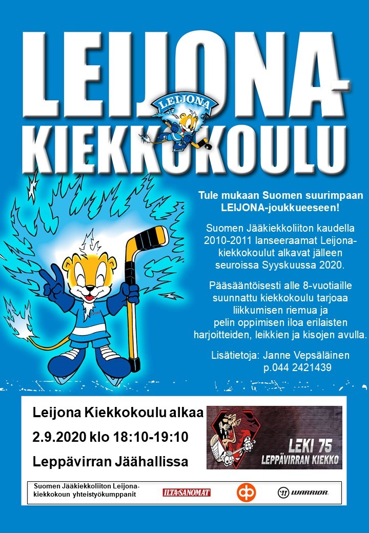 Tervetuloa Leki-75.n Leijona-kiekkokouluun!