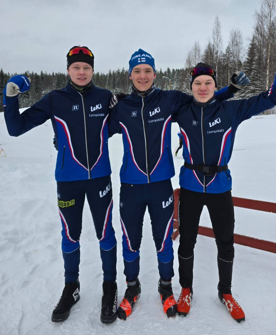 Akseli, Eemil ja Antti jylläsivät SM -hiihdoissa