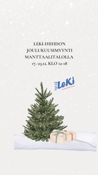 LeKi-hiihdon joulukuusimyynti 17.12. alkaen Manttaalitalolla