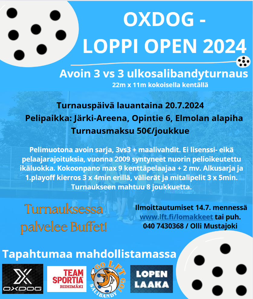 OXDOG - LOPPI OPEN 2024 ilmoittautuminen on auki!