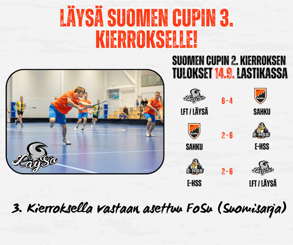 ​LäySä Suomen Cupin 3. kierrokselle!