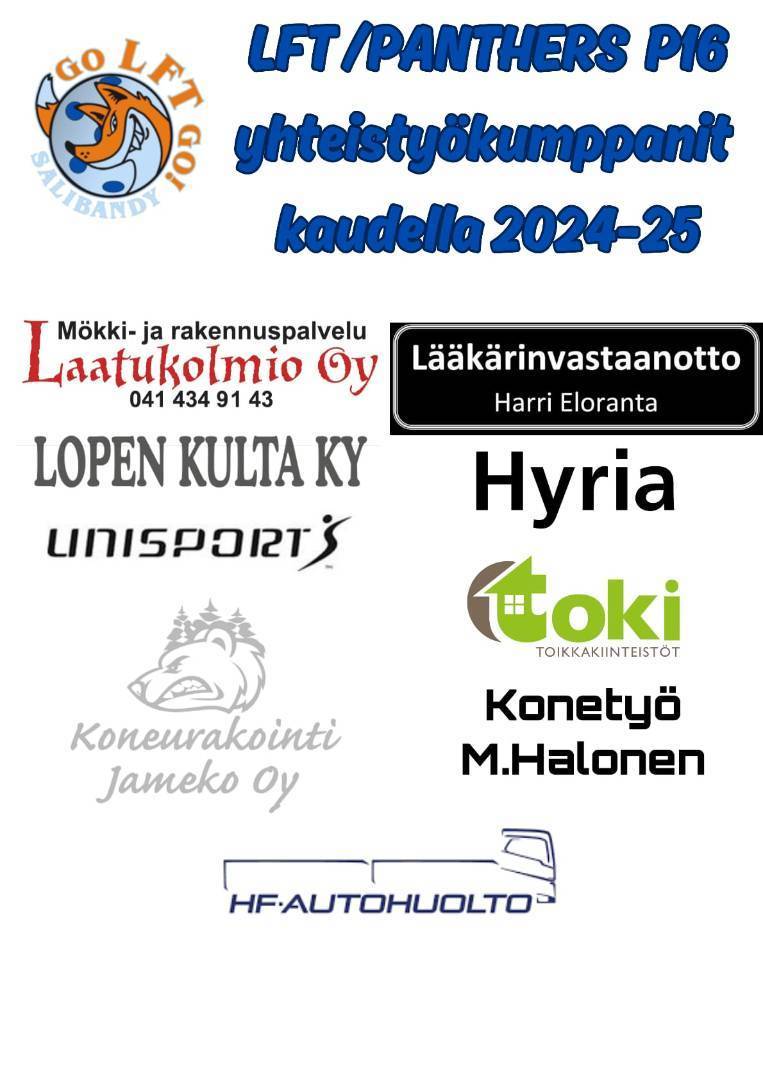 KIITOS YHTEISTYÖKUMPPANEILLE