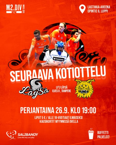 LFT/LäySä vs Ilves II Lastikassa pe 26.9. klo 19