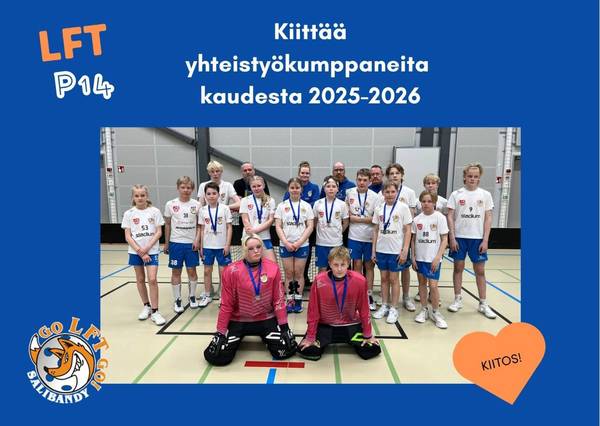P14 joukkueen kausi on saatu päätökseen ja haluamme kiittää yhteistyökumppaneita