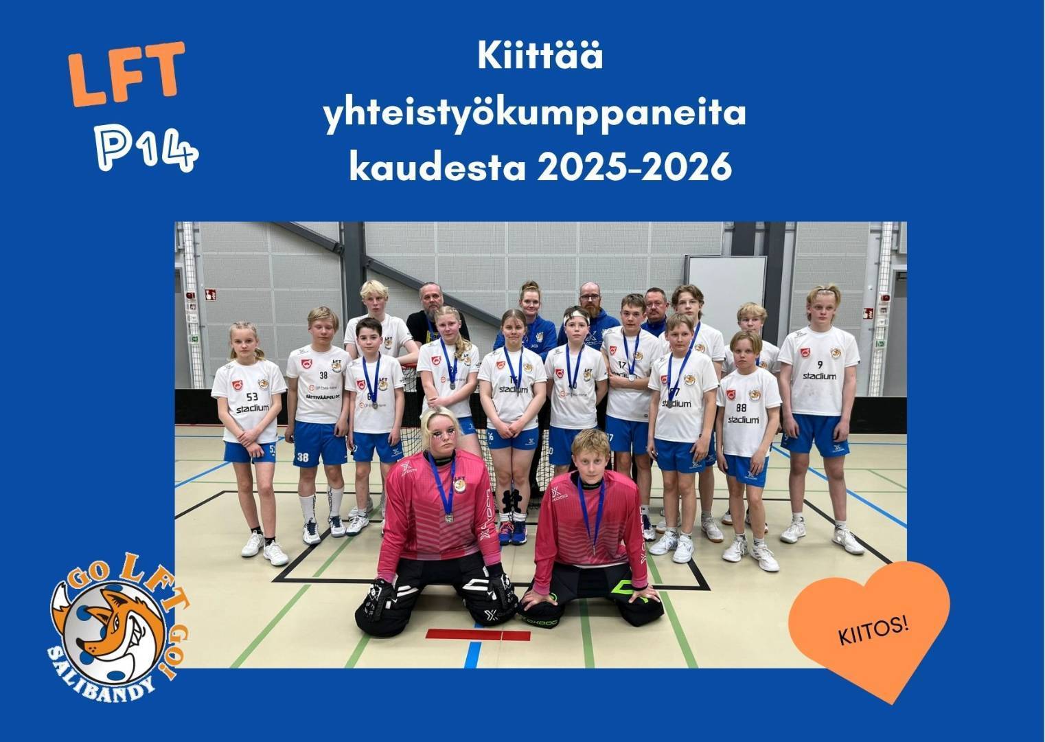 P14 joukkueen kausi on saatu päätökseen ja haluamme kiittää yhteistyökumppaneita
