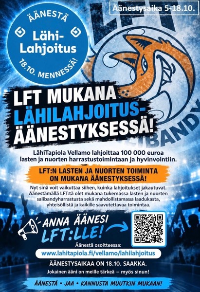 LFT MUKANA LÄHILAHJOITUS-ÄÄNESTYKSESSÄ