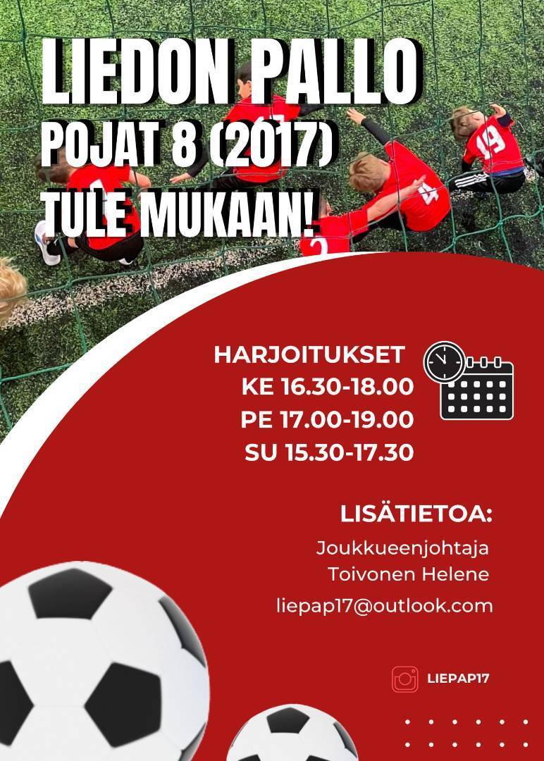 Tule mukaan meidän jengiin! 🖤❤️⚽