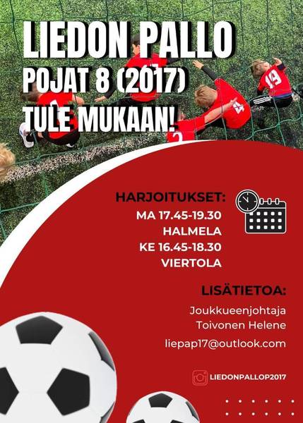 Tule mukaan meidän jengiin! 🖤❤️⚽