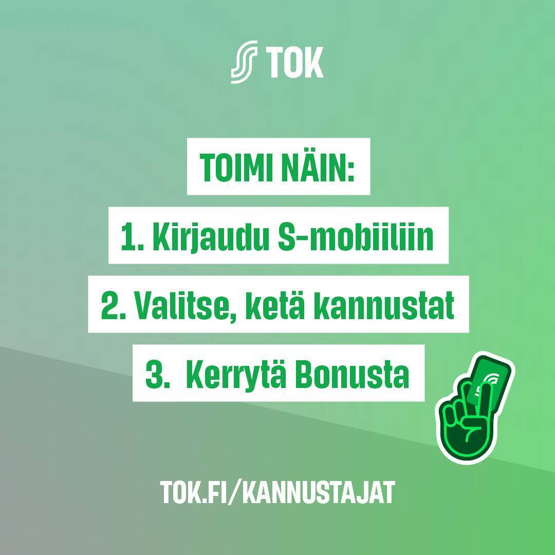 Liity TOK-kannustajaksi ja tue seuraa! ❤️🖤