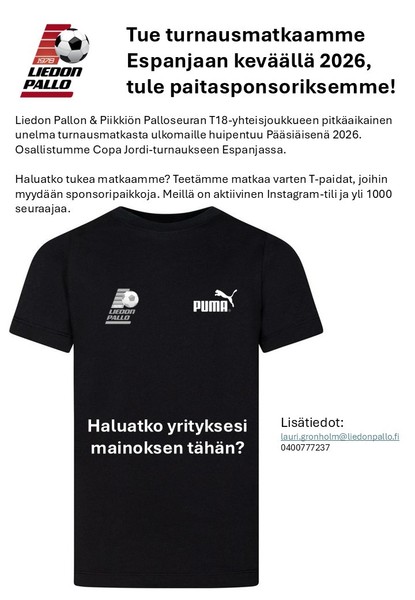 Haluatko sponsoriksemme?