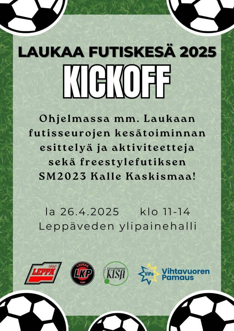 Laukaan futiskesä '25 KICKOFF 26.4.2025