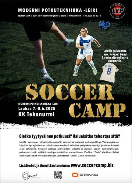 Soccer camp-potkutekniikkaleiri 7.-8.6.2025