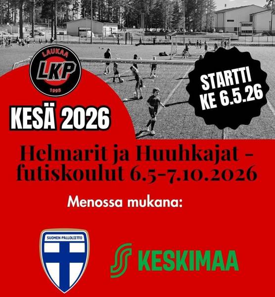 Futiskoulujen kesäkauden 2026 ilmoittautuminen on auki!