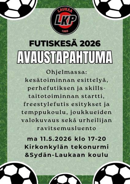 Kesäkauden 2026 avaustapahtuma