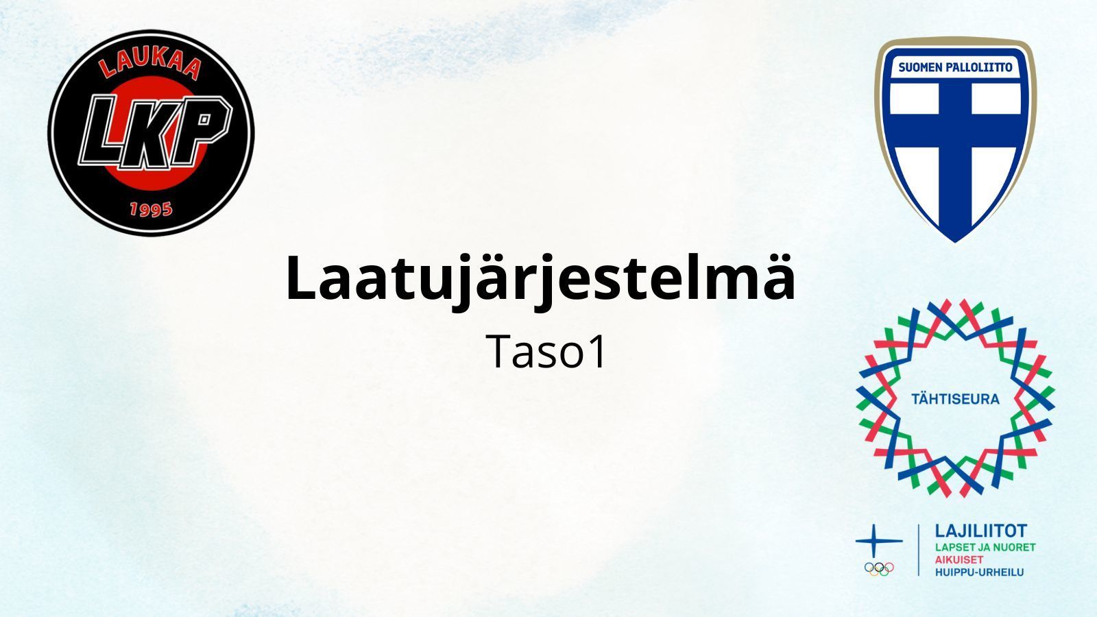 Team LKP:lle tunnustusta Palloliiton laatujärjestelmän arvioinnissa