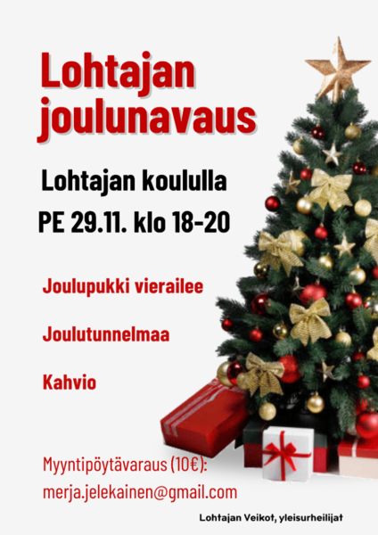 Lohtajan joulunavaus pe 29.11. klo 18-20