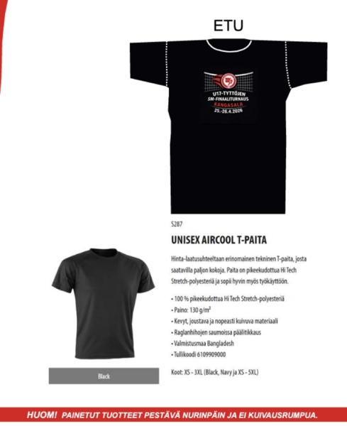 U17-Finaalit Turnauspaita