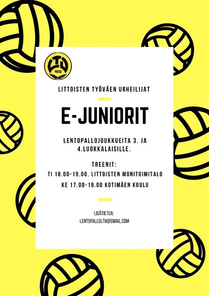 E-junioreiden treenit starttaavat 5.8. 