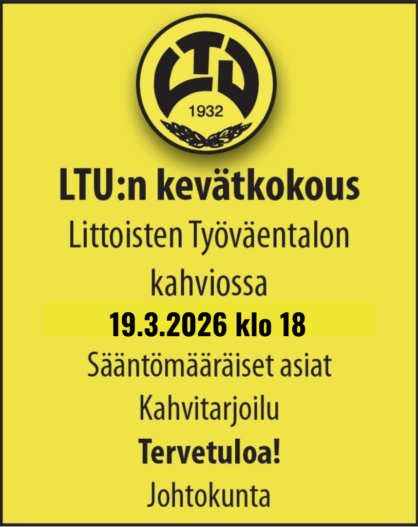 LTU ry:n kevätkokous järjestetään 19.3.
