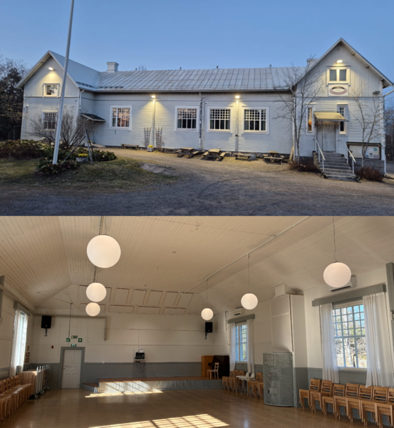 Työväentalon valaisinremontti on valmistunut