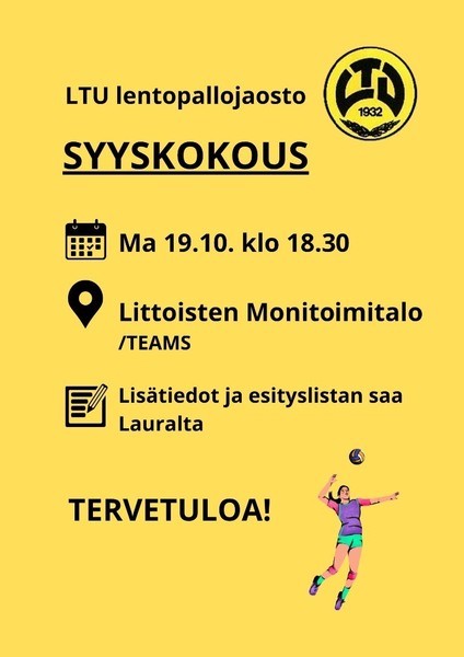 Jaoston syyskokous