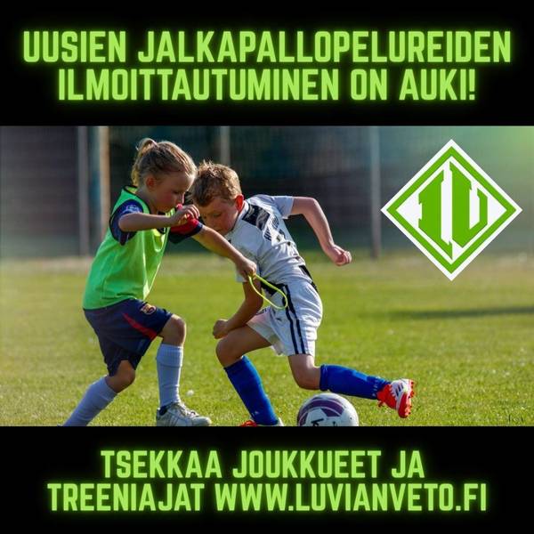 Ilmoittautuminen jalkapallokauteen 2026 on avattu