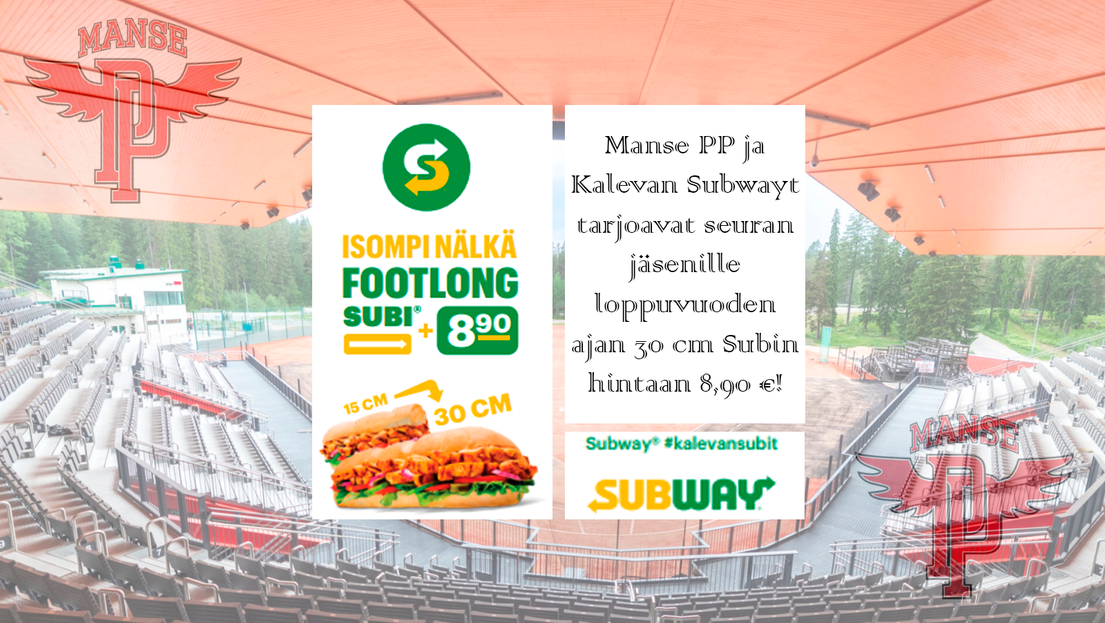 Alennus Kalen ja Sammokadun Subway-ravintoloista