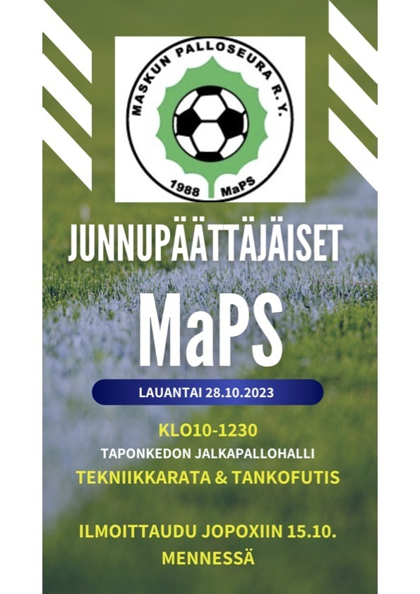 Junnupäättäjäiset 28.10.2023!