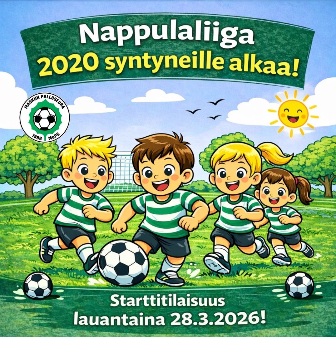 2020 syntyneiden Nappulaliiga starttaa lauantaina 28.3.2026!