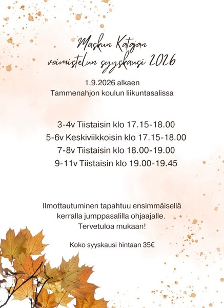 Voimistelun syyskausi 2026