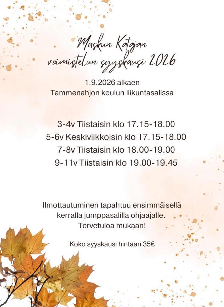 Voimistelun syyskausi 2026