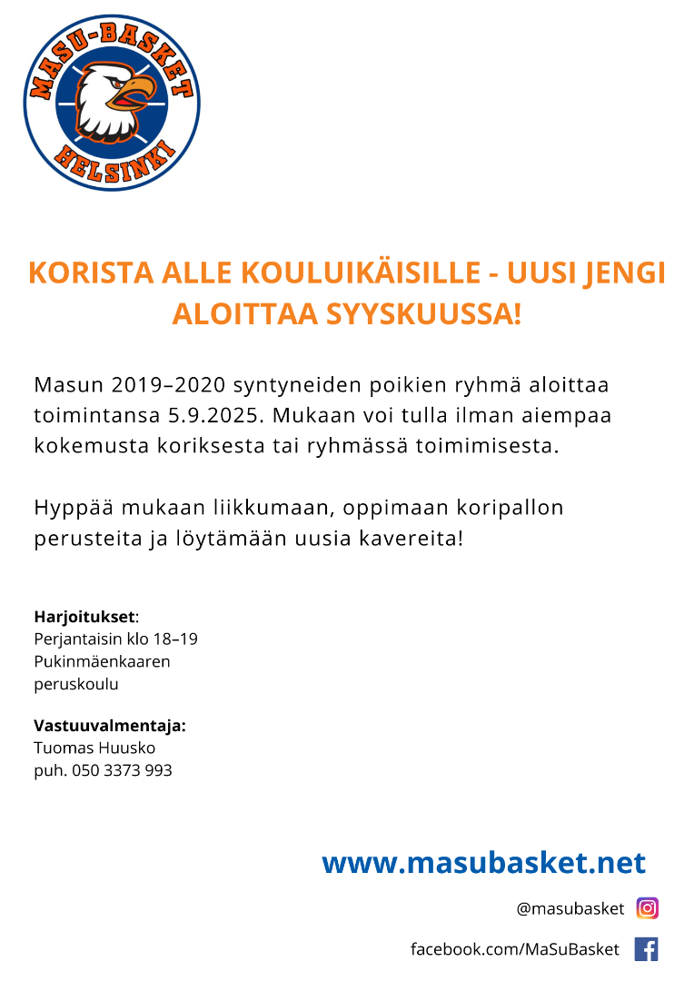 Alle kouluikäisten ryhmä starttaa syyskuussa! - lue lisää