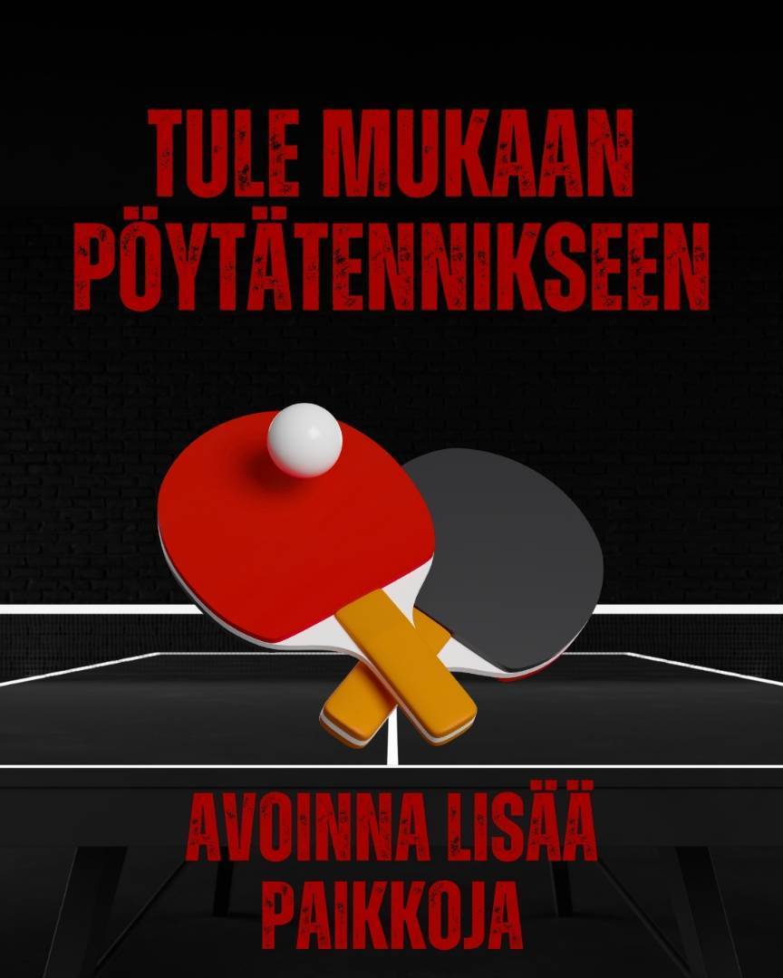 Lisää paikkoja pöytätennikseen!