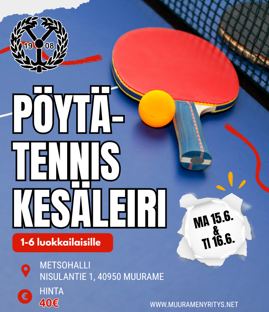 Ilmoittaudu mukaan pöytätenniksen kesäleirille!