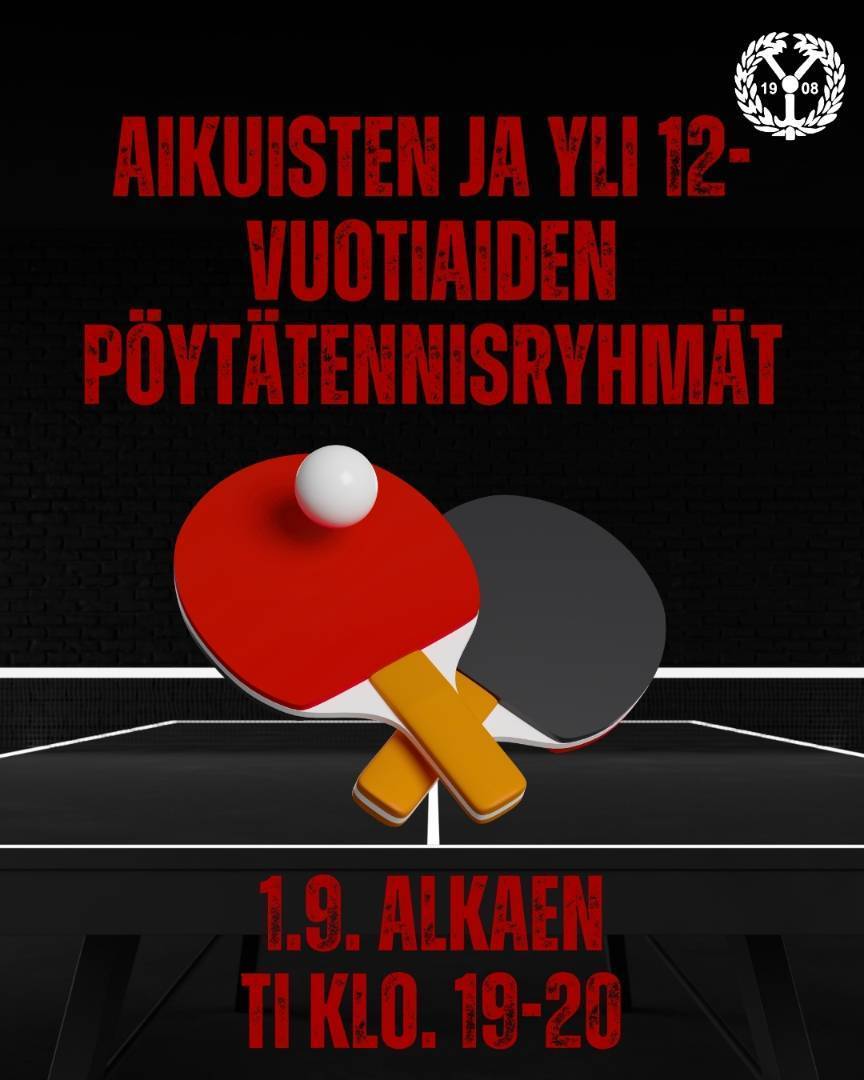 Pöytätennistä nuorille ja aikuisille!