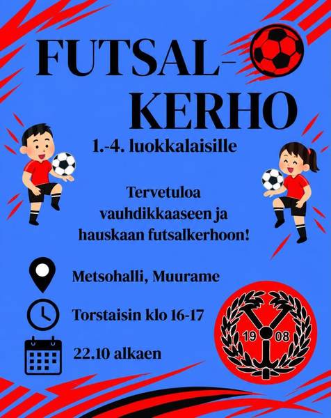 Ilmoittaudu mukaan 2016-2019 syntyneiden futsalryhmään!