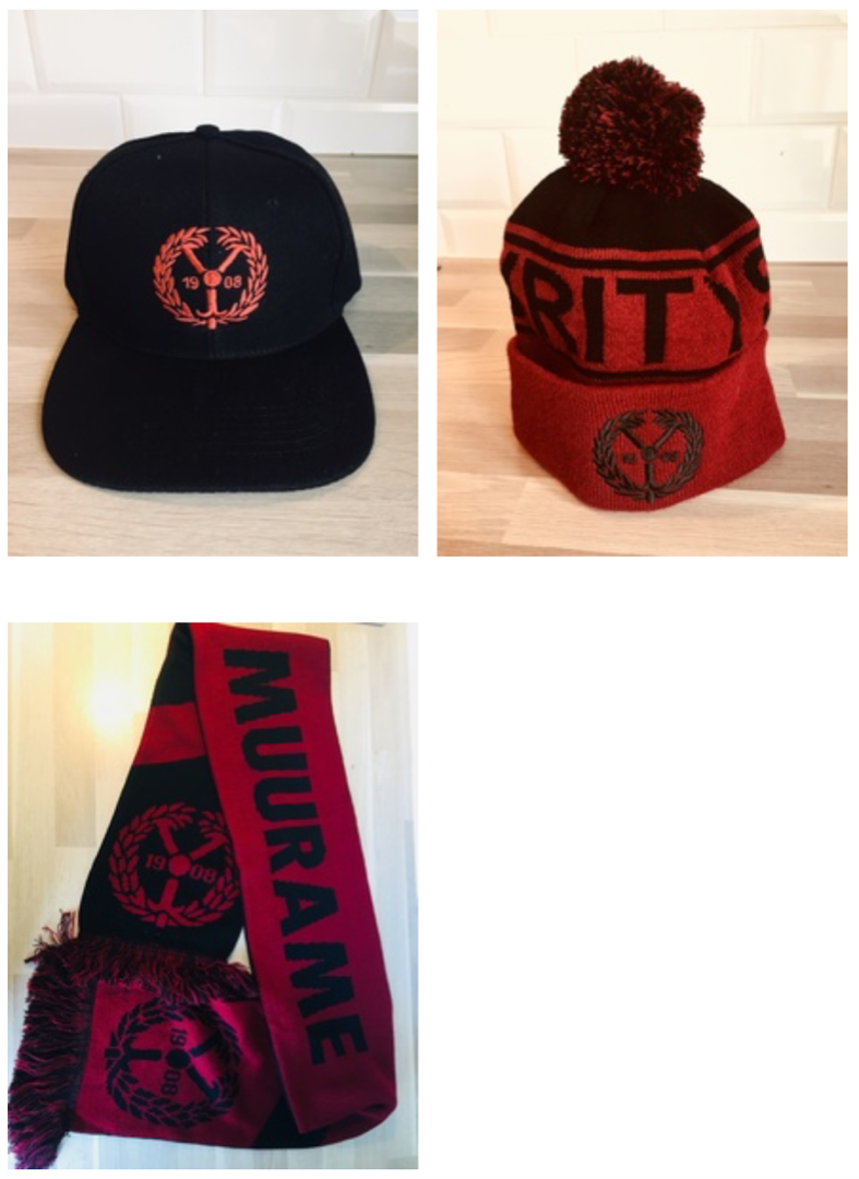 Fanituotteita myytävänä