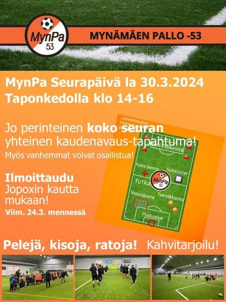 MynPa Seurapäivät La 30.3.2024 klo 14-16 Taponkedolla