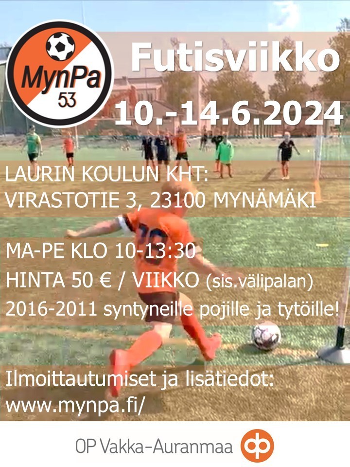 MynPa Futisviikko 2024 Ilmoittaudu 24.5.2024 mennessä