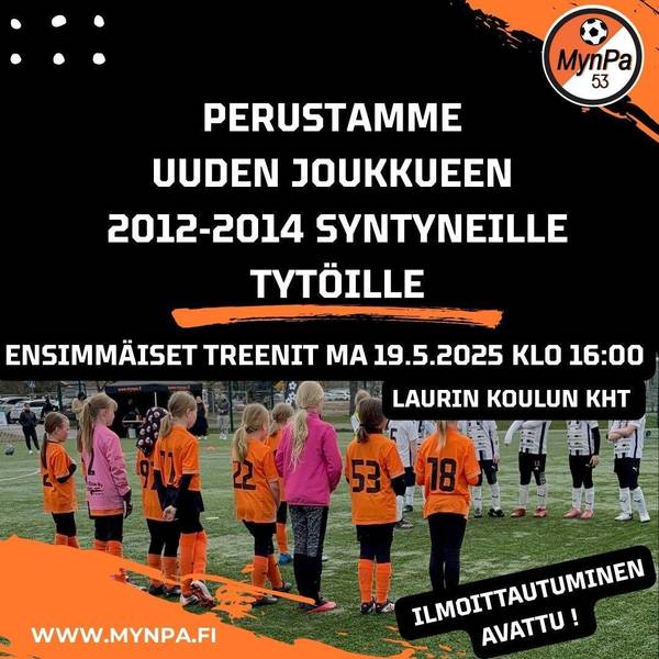 Perustamme 2012-14 syntyneille Tytöille uuden joukkueen!