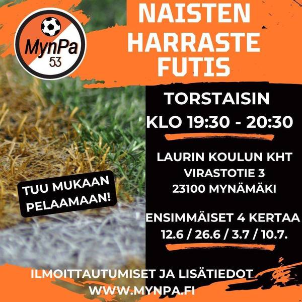 Naisten harrastefutis alkaa 12.6