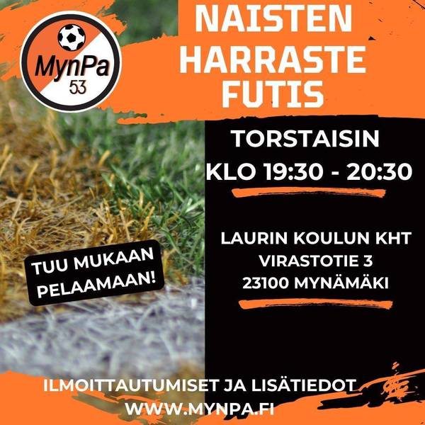 Naisten harrastefutis alkaa 12.6