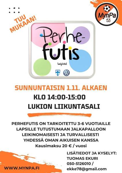 Perhefutis siirtyy sisälle SU 1.11.2026 alkaen