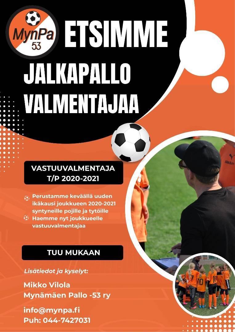 Haemme valmentajaa keväällä perustettavalle 2020-2021 joukkueelle: