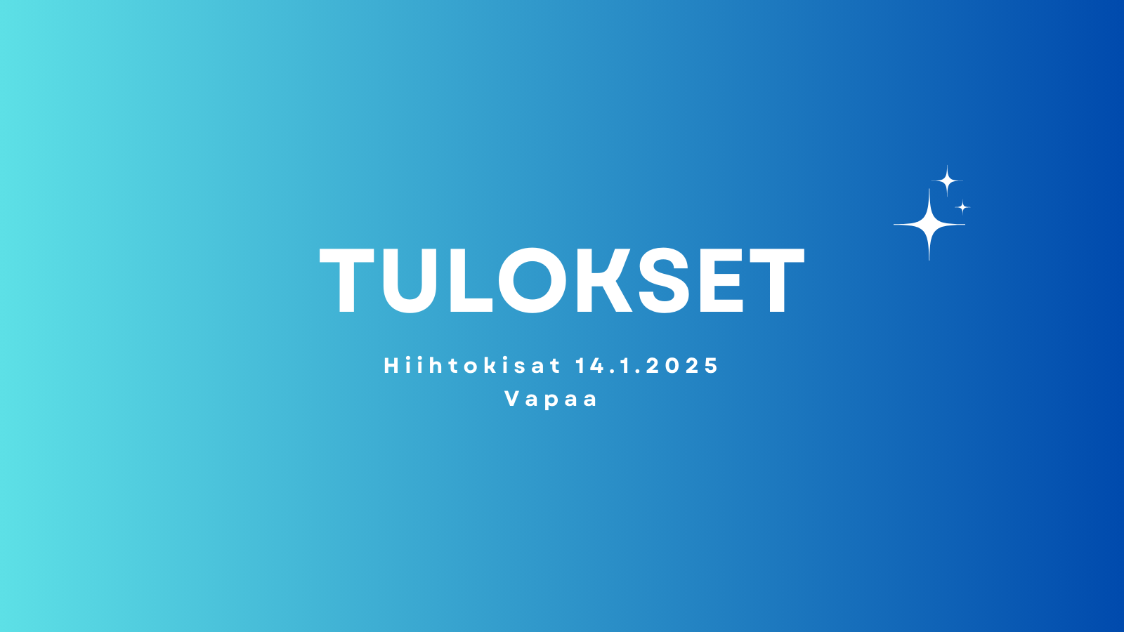 Hiihtokisat 14.1.2025 - tulokset